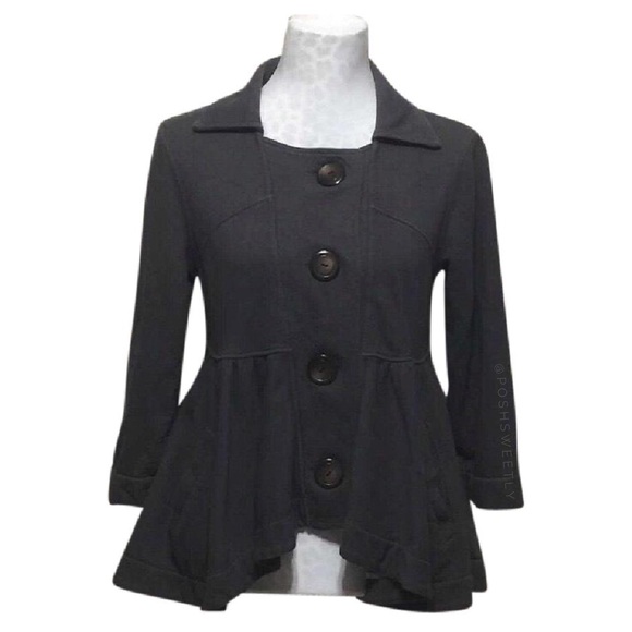 Anthropologie Jackets & Blazers - Anthropologie Allihop Peplum Jacket / Peacoat